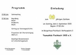 Programm der Veranstaltung
Aufnahme anlässlich des 50-jährigen Jubiläums Programm der Veranstaltung
Aufnahme anlässlich des 50-jährigen Jubiläums
